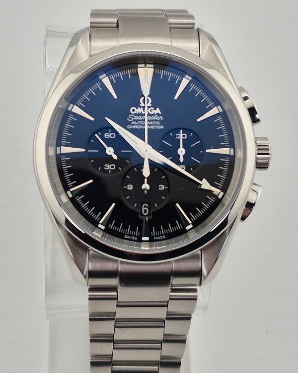 No Reserve - Omega Seamaster Aqua Terra Chronograph 42mm Black Dial Steel Bracelet (2512.50.00)