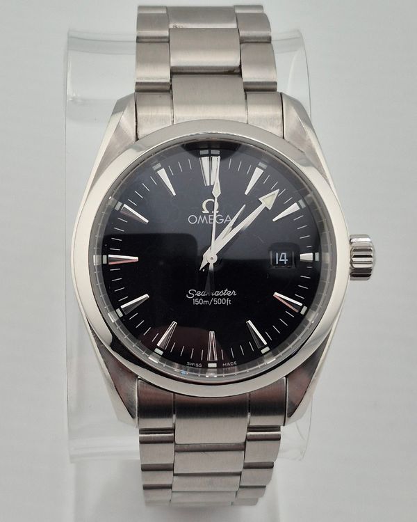 No Reserve - Omega Seamaster Aqua Terra 39.2MM Quartz Black Dial Steel Bracelet (2518.50.00)