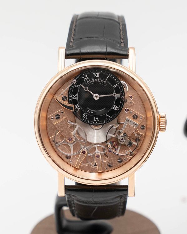 Breguet Tradition 40MM Skeleton Dial Leather Strap (7057BR)