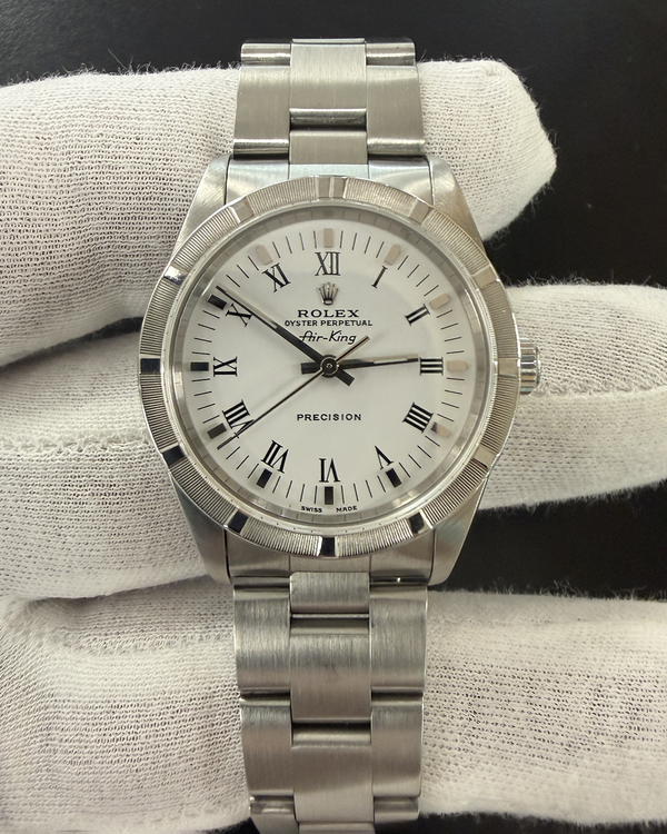 2001 Rolex Air-King 34MM White Dial Oyster Bracelet (14010M)