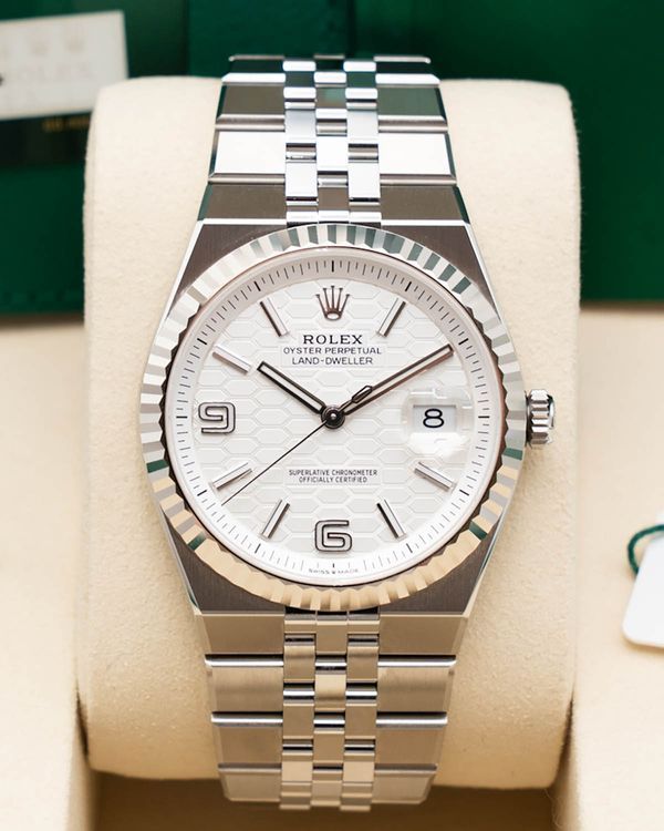 2026 Rolex Land-Dweller 40MM White Dial Flat Jubilee Bracelet (127334)