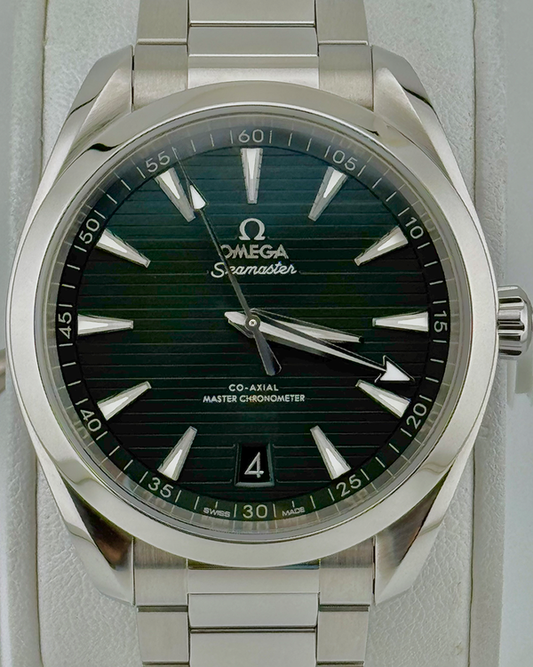 No Reserve - 2022 Omega Seamaster Aqua Terra 150M 41MM Green Dial Steel Bracelet (220.10.41.21.10.001)