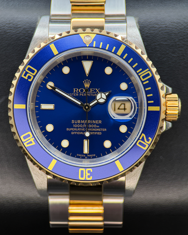 2003 Rolex Submariner Date "Bluesy" 40MM Blue Dial Two-Tone Oyster Bracelet (16613)
