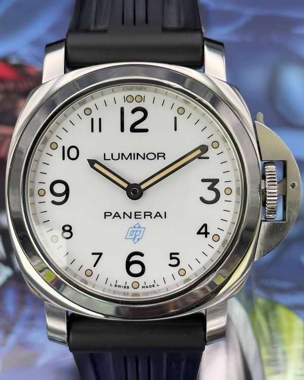 2019 Panerai Luminor Base Logo 44MM White Dial Rubber Strap (PAM00775)