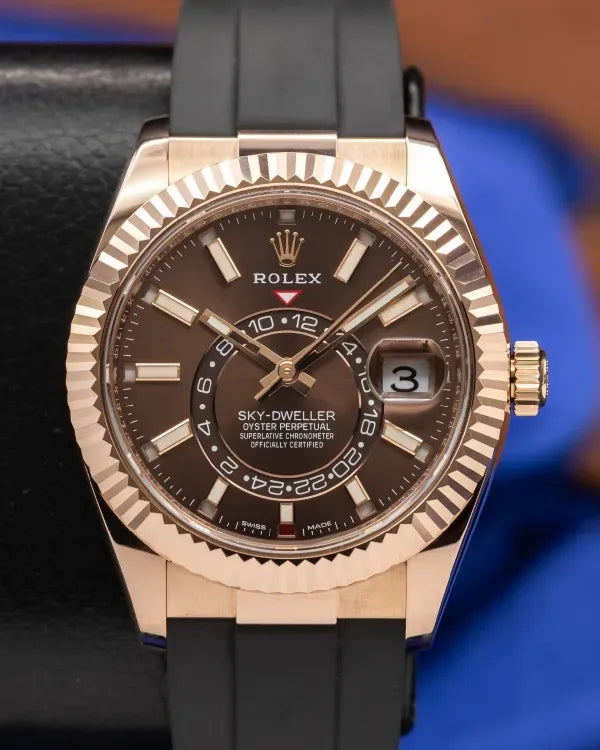 2023 Rolex Sky-Dweller 42MM Chocolate Dial Oysterflex Strap (326235)