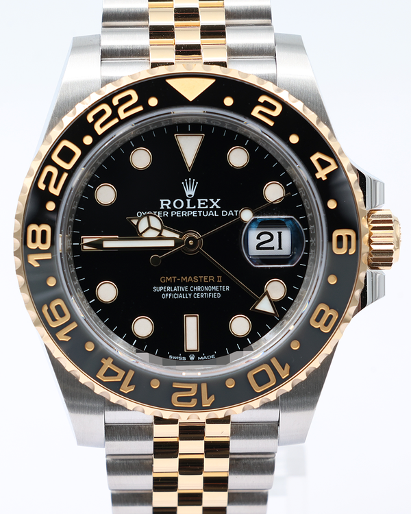 2026 Rolex GMT-Master II "Bumblebee" 40MM Black Dial Two-Tone Jubilee Bracelet (126713GRNR)