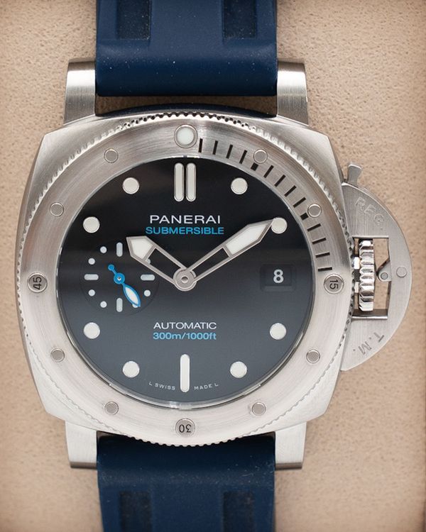 2024 Panerai Submersible 42MM Black Dial Rubber Strap (PAM01591)