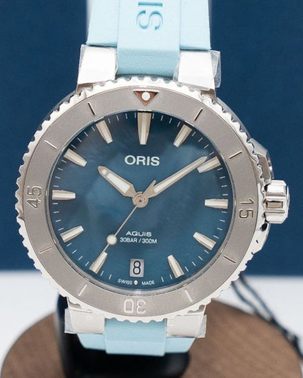 Oris Aquis Date 36.5MM Blue Dial Rubber Strap (01 733 7770 4155-07)