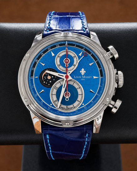 Louis Moinet Cosmic Art L.E. 46MM Blue Dial Leather Strap (LM-87.20.20)