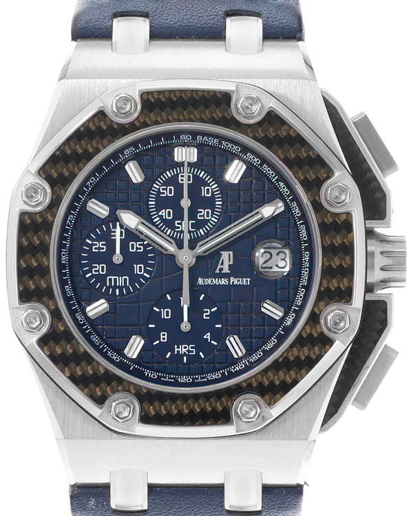 2005 Audemars Piguet Royal Oak Offshore 42mm Blue Dial Leather Strap (26030PO.OO.D021IN.01)