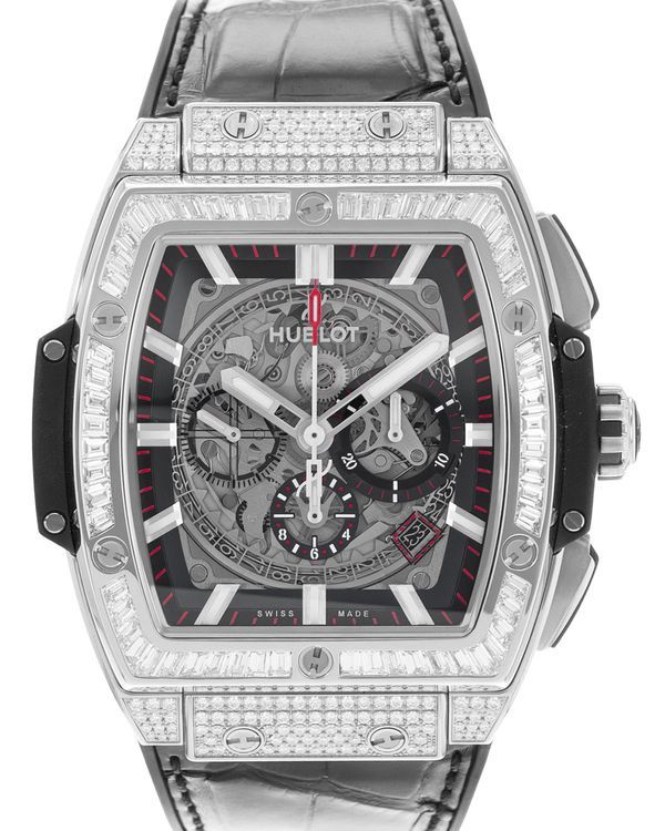 Hublot Spirit Of Big Bang 45MM Skeleton Dial Leather Strap  (60451.NX.0173.LR.0904)