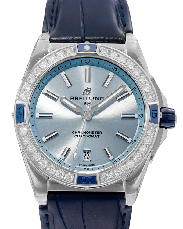 2025 Breitling Chronomat 38MM Blue Dial Leather Strap (A17356531C1P1)