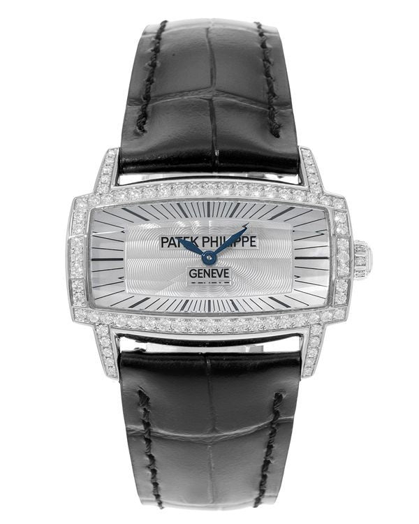 2010 Patek Philippe Gondolo Gemma 22.4MM Silver Dial Leather Strap (4981G-001)