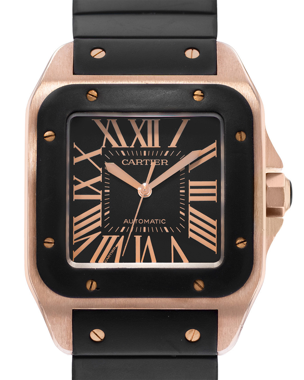 2016 Cartier Santos 100 38MM Black Dial Steel Bracelet (W20124U2 2792)