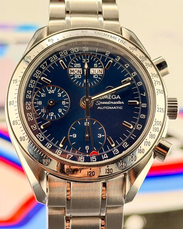 2003 Omega Speedmaster Day-Date 39MM Blue Dial Steel Bracelet (3523.80.00)