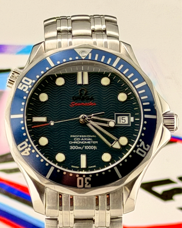 2011 Omega Seamaster Diver 300M 41MM Blue Dial Steel Bracelet (2220.80.00)