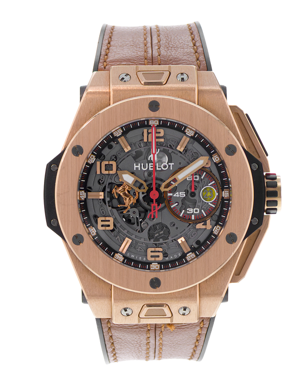 Hublot Big Bang Unico Ferrari King Gold L.E. 45MM Skeleton Dial Leather Strap (401.OX.0123.VR)