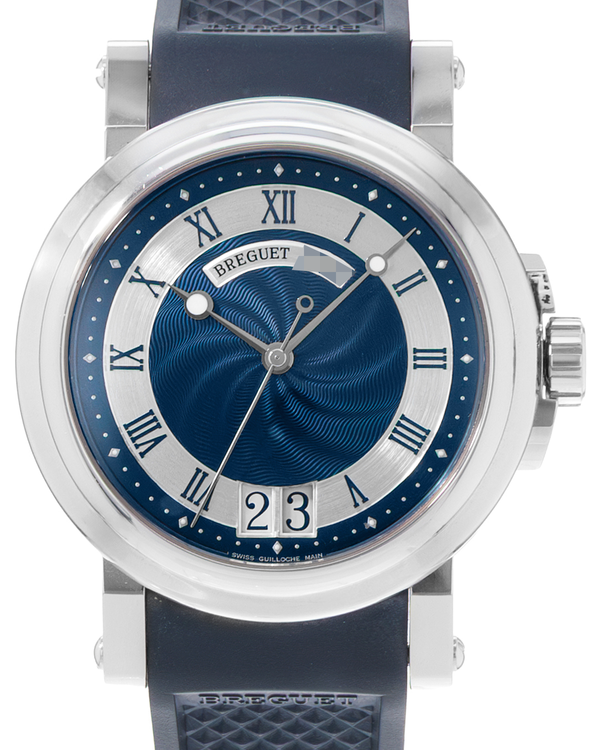 2007 Breguet Marine Big Date 39MM Blue Dial Rubber Strap (5817ST/Y2/5V8)