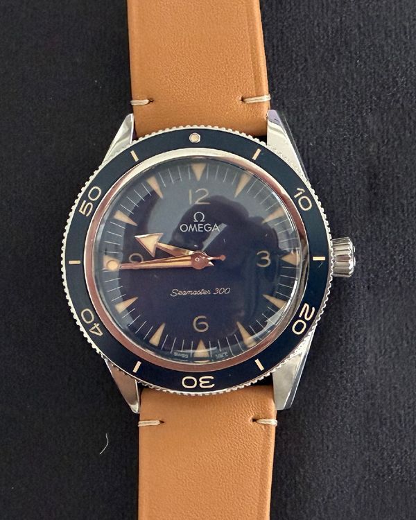 2026 Omega Seamaster 300M 41MM Blue Dial Leather Strap (234.32.41.21.03.001)