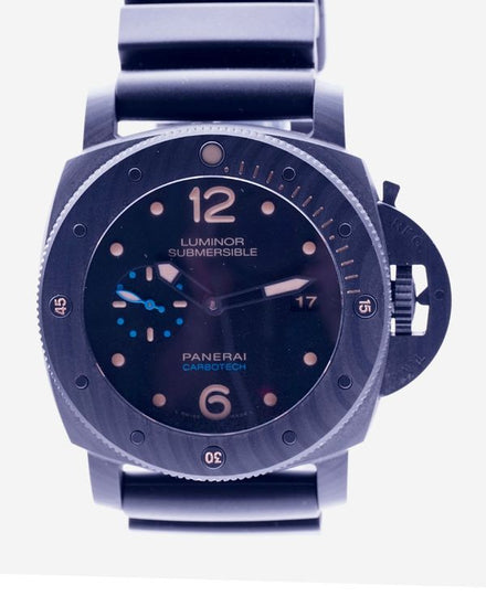 2015 Panerai Luminor Submersible 1950 3 Days 47MM Black Dial Rubber Strap (PAM00616)