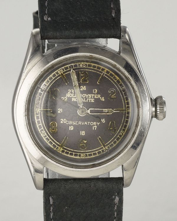 Rolex Oyster Perpetual 30MM Black Dial Aftermarket Leather Strap (2280)