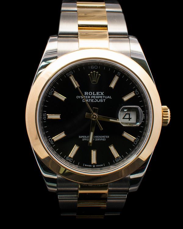 2019 Rolex Datejust 41MM Black Dial Two-Tone Oyster Bracelet (126303)