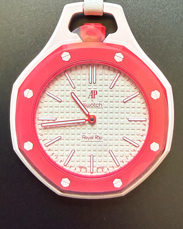 2026 Audemars Piguet Royal Pop X Swatch "Otto Rosso" 40MM Pink Dial Leather Strap (SSX03R100N)