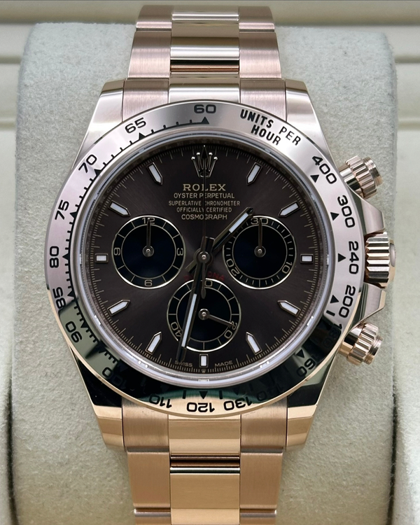 2026 Rolex Cosmograph Daytona 40MM Black Dial Rose Gold Oyster Bracelet (126505)