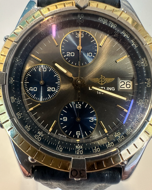 1997 Breitling Chronomat 39MM Grey Dial Leather Strap (81950)