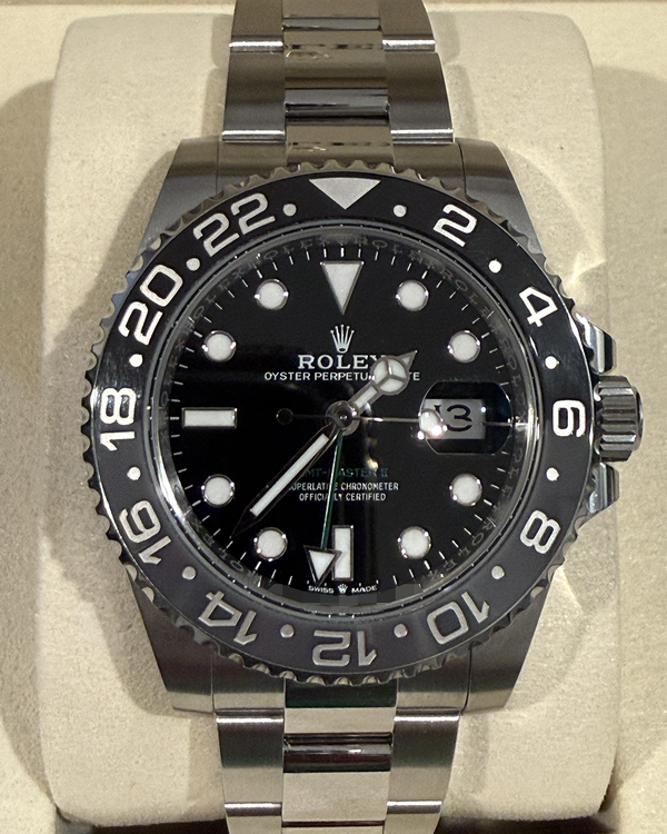 2026 Rolex GMT-Master II "Bruce Wayne" 40MM Black Dial Oyster Bracelet (126710GRNR)