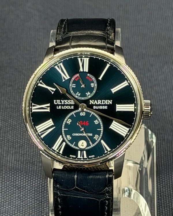 2024 Ulysse Nardin Marine Torpilleur 42mm Blue Dial Leather Strap (1183-310/43)