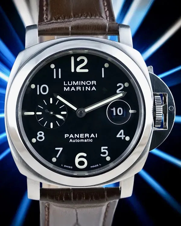 Panerai Luminor 44MM Black Dial Leather Strap (PAM00164)