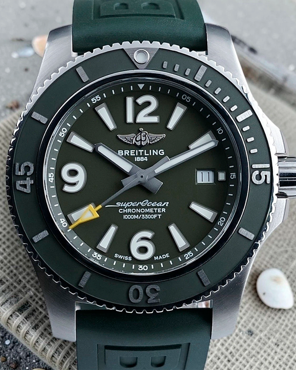Breitling Superocean 44MM Green Dial Steel Bracelet (A17367)