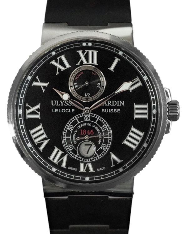 2013 Ulysse Nardin Marine Chronometer 43MM Black Dial Rubber Strap (263-67)