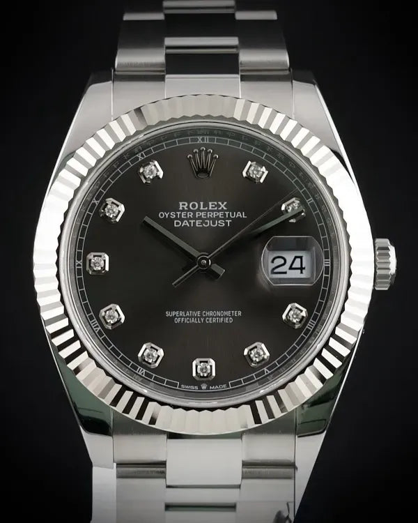 2019 Rolex Datejust 41MM Rhodium Dial Oyster Bracelet (126334)