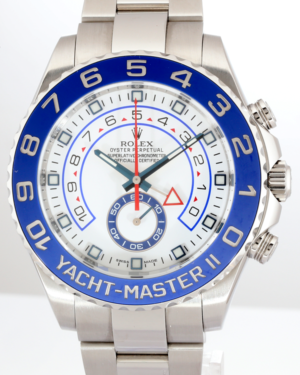 No Reserve - 2013 Rolex Yacht-Master II 44MM White Dial Oyster Bracelet (116680)
