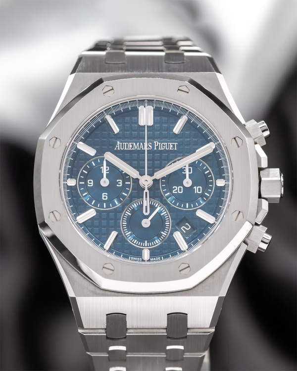 2023 Audemars Piguet Royal Oak Chronograph 38mm Blue Dial Steel Bracelet (26715ST.OO.1356ST.01)