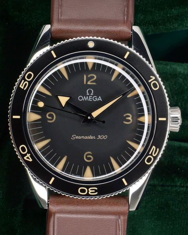 Omega Seamaster 300 41MM Black Dial Leather Strap (234.32.41.21.01.001)