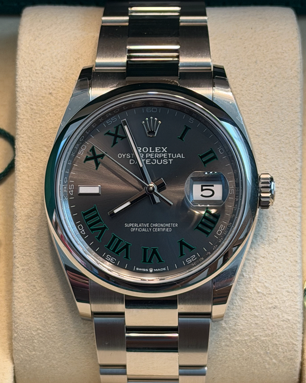 2026 Rolex Datejust "Wimbledon" 36MM Slate Dial Oyster Bracelet (126200)