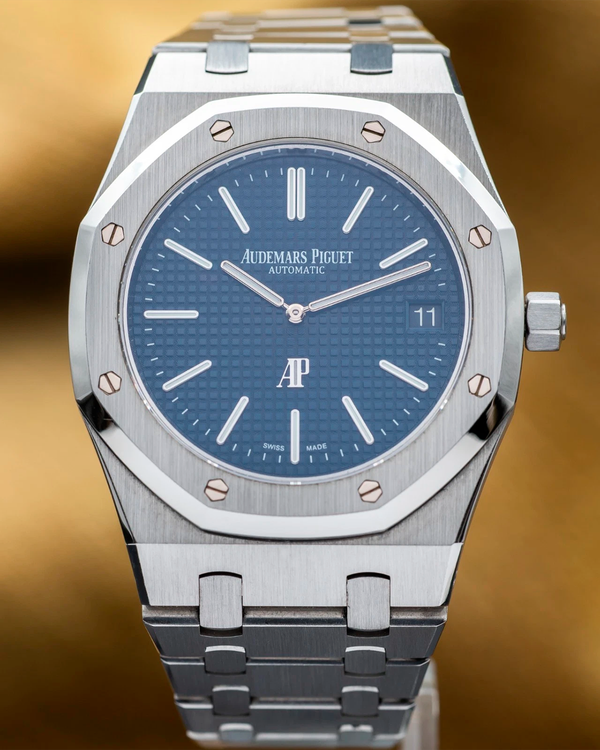 2017 Audemars Piguet Royal Oak Jumbo 39MM Blue Dial Steel Bracelet (15202ST.OO.1240ST.01)