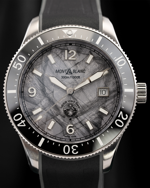 2024 Montblanc Gray Glacier Iced Sea 41MM Gray Dial Rubber Strap (130807)