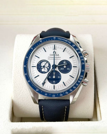 2024 Omega Speedmaster Anniversary Series “Silver Snoopy Award” 42MM Silver Dial Textile Strap (310.32.42.50.02.001)