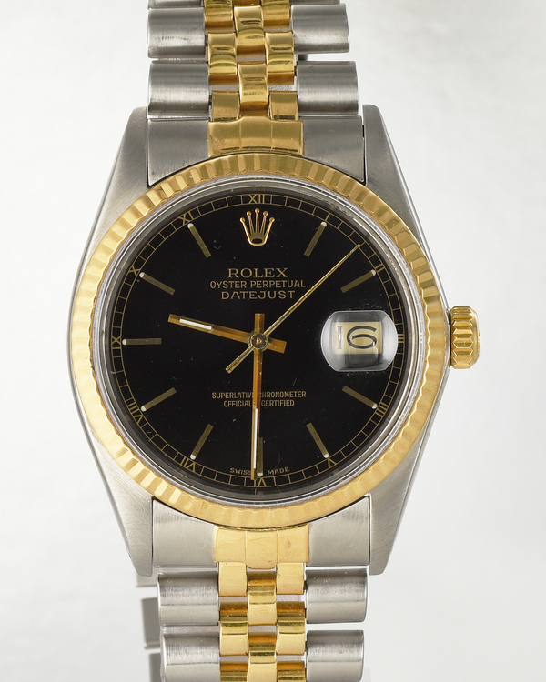 Rolex Datejust 36MM Black Dial Two-Tone Jubilee Bracelet (116233)