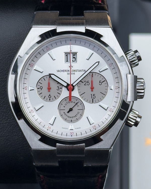 2017 Vacheron Constantin Overseas Chronograph 42MM Silver Dial Leather Strap (49150)