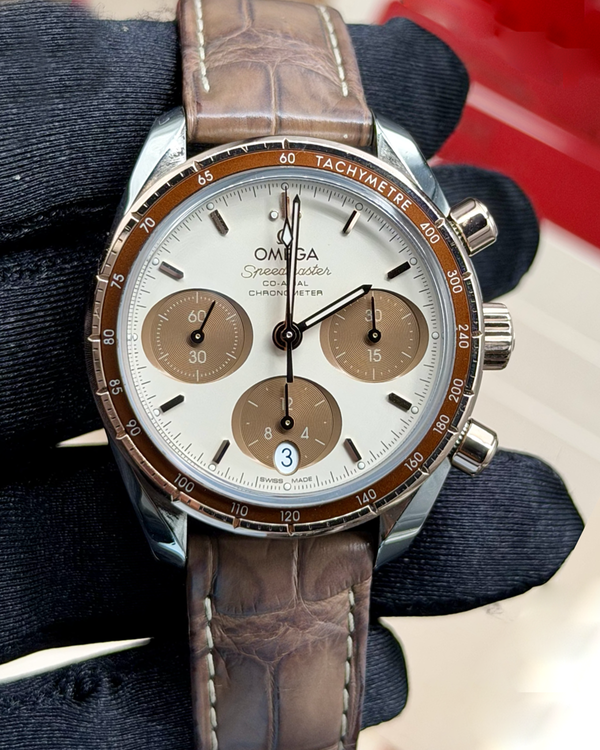 2024 Omega Speedmaster 38MM Brown Dial Leather Strap (324.23.38.50.02.002)
