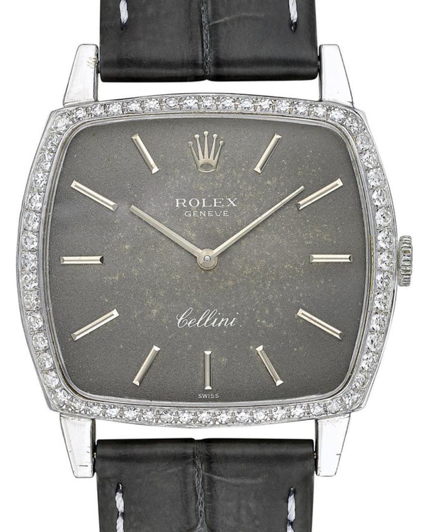 1973 Rolex Cellini 31MM Grey Dial Aftermarket Leather Bracelet (3805)