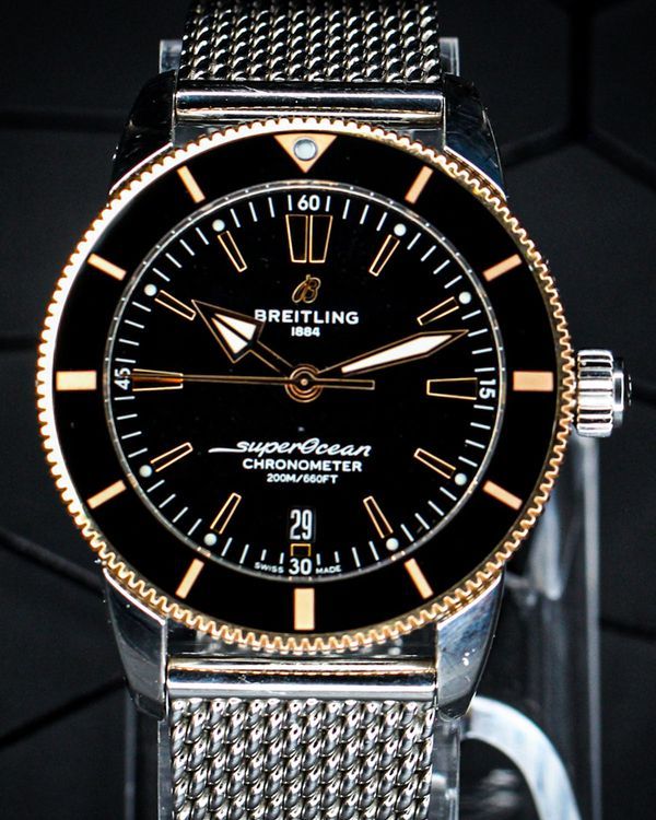 No Reserve - 2021 Breitling Superocean Heritage II B20 44MM Black Dial Rubber Strap (UB2030)