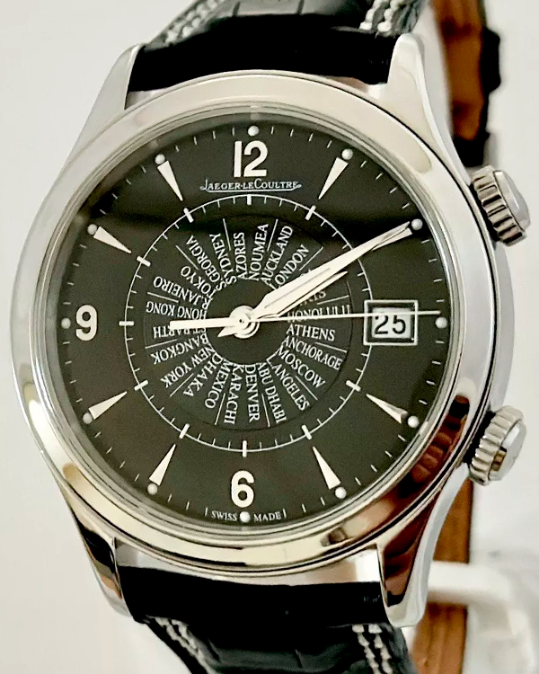 Jaeger-LeCoultre Master Memovox International L.E. 40MM Black Dial Leather Strap (Q1418471)