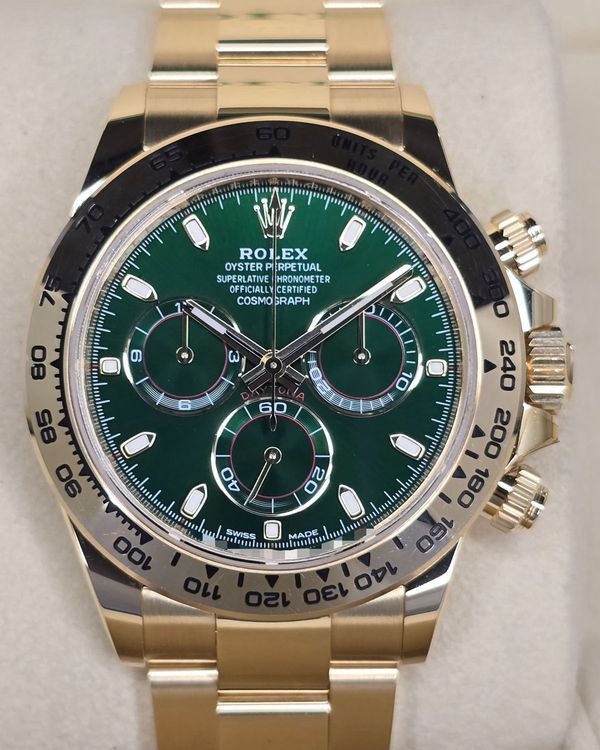 2022 Rolex Cosmograph Daytona "John Mayer" 40MM Green Dial Yellow Gold Oyster Bracelet (116508)