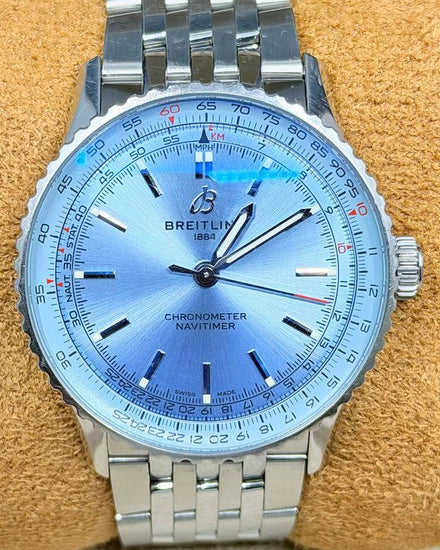 2023 Breitling Navitimer 41MM Ice Blue Dial Steel Bracelet (A17329171C1A1)